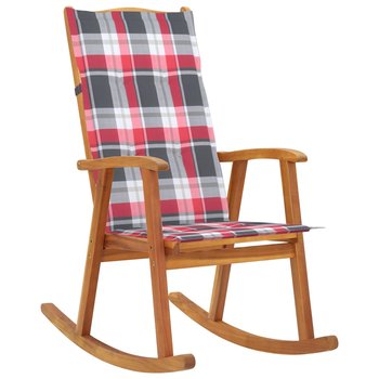 Krzesło bujane ogrodowe z poduszką - drewno akacjo - Zakito