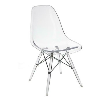 Krzesło D2 DESIGN, Clear, białe, 82x45x54 cm - D2.DESIGN