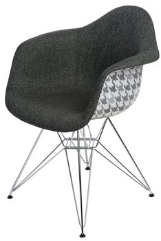 Krzesło D2 DESIGN Dar Pattern, szare, 80x64x45 cm - D2.DESIGN