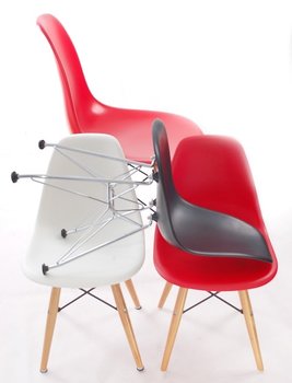 Krzesło D2.DESIGN JuniorP016, czerwone, 56x31x28 cm - D2.DESIGN