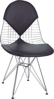 Krzesło D2 DESIGN Net double, czarno-srebrne, 87x50x52 cm - D2.DESIGN