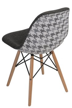 Krzesło D2 DESIGN P016W, szaro-czarne, 80x45x54 cm - D2.DESIGN