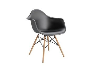 Krzesło D2 DESIGN P018W PP, czarne, 62x47x80 cm - D2.DESIGN