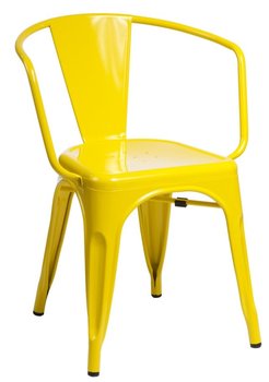 Krzesło D2 DESIGN Paris Arms, żółte, 52x54x73 cm - D2.DESIGN