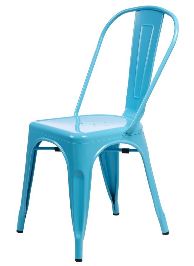 Zdjęcia - Krzesło D2 Design   Paris, niebieskie, 45x45,5x84 cm 