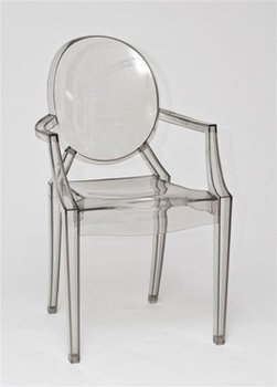 Krzesło D2 DESIGN ROYAL GHOST, szare , 93x54x57 cm - D2.DESIGN