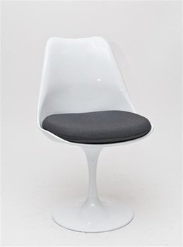 Krzesło D2 DESIGN Tulipan, biało-szare, 49x55x80 cm - D2.DESIGN