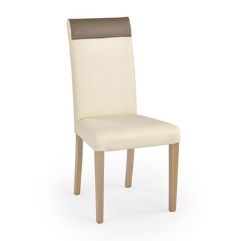 Krzesło Dąb Sonoma Kremowy Halmar Norbert Ecoskóra - Halmar