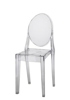 Krzesło DEKORACJADOMU Viki, transparentne, 91x38x49 cm - DekoracjaDomu.pl