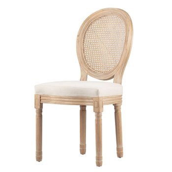 Krzesło DEKORIA Cristiano III, beżowe, 49x55x95 cm - Dekoria