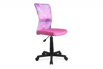 Krzesło do biurka dla dzieci obrotowe różowe BARYA - Konsimo