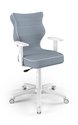 Krzesło do biurka, Entelo, Duo Jasmine 6, kolor szaro-biały, rozmiar 5 - ENTELO
