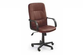 Krzesło do biurka obrotowe brązowe ROCA - Konsimo