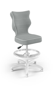 Krzesło do biurka z podnóżkiem, Entelo, Petit Jasmine 3 WK+P, kolor szary, rozmiar 4  - ENTELO