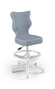 Krzesło do biurka z podnóżkiem, Entelo, Petit Jasmine 6 WK+P, kolor niebieski, rozmiar 4  - ENTELO