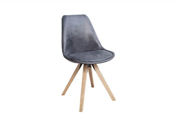 Krzesło do jadalni INTERIOR Haga Retro, ciemnoszare, 83x43x59 cm - INTERIOR