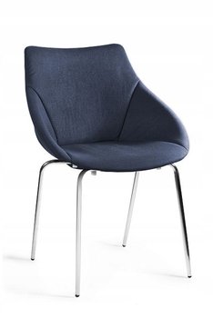 Krzesło do jadalni, salonu, lumi, kolor ciemny niebieski - Unique