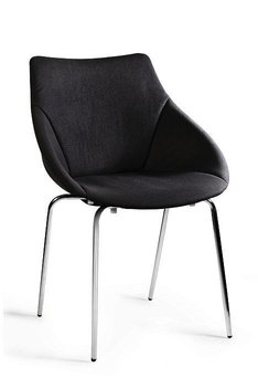 Krzesło do jadalni, salonu, lumi, kolor czarny - Unique