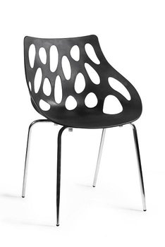 Krzesło do jadalni, salonu, nowoczesne, area, czarny - Unique