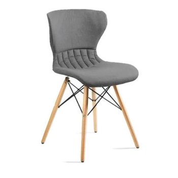 Krzesło do jadalni, salonu, soft, jasny szary - Unique