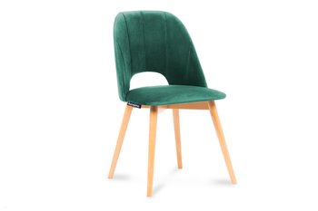 Krzesło do jadalni welur butelkowa zieleń TINO - Konsimo