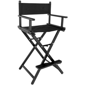 Krzesło Do Makijażu Glamour Aluminiowe Czarne - ACTIVESHOP