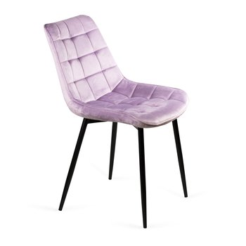 Krzesło Do Salonu BELLA Różowe Noga Czarna - Bettso