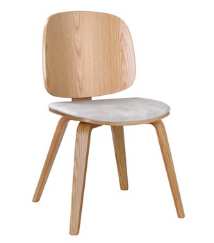 Krzesło drewniane Aluptor beżowy velvet/sklejka - Selsey