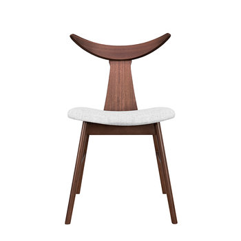 Krzesło Drewniane Henrico Orzech Szare - Selsey