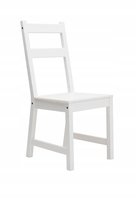 Krzesło drewniane kuchenne do jadalni salonu białe sosnowe solidne stabilne