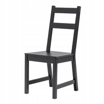 Krzesło drewniane kuchenne jadalni salonu czarne sosnowe solidne stabilne