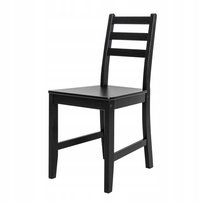 Krzesło drewniane kuchenne jadalni salonu czarne sosnowe solidne stabilne
