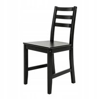 Krzesło drewniane kuchenne jadalni salonu czarne sosnowe solidne stabilne
