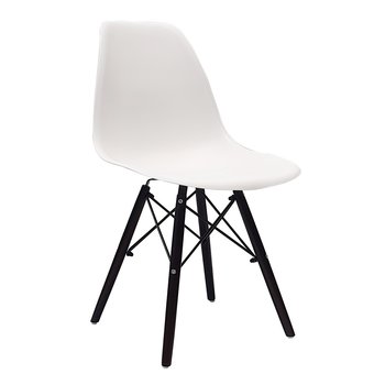 Krzesło DSW Milano białe, nogi czarne - BMDesign