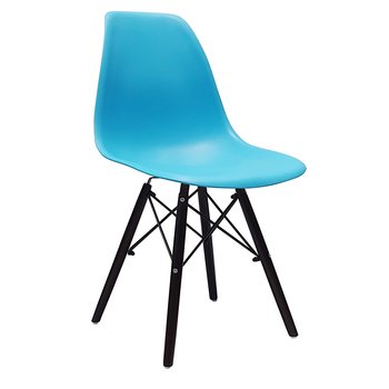 Krzesło DSW Milano niebieskie, nogi czarne - BMDesign