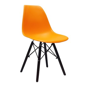 Krzesło DSW Milano pomarańczowe, nogi czarne - BMDesign