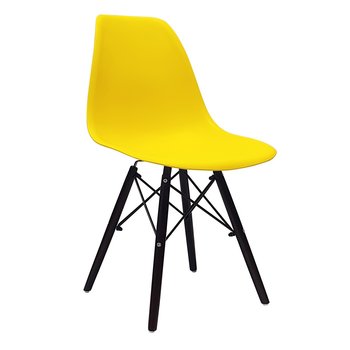 Krzesło DSW Milano żółte, nogi czarne - BMDesign