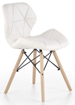 Krzesło ELIOR Dagon, białe, 51x48x74 cm - Elior
