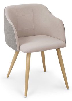 Krzesło ELIOR Limer, beżowo-popielate, 54x61x76 cm, 4 szt. - Elior