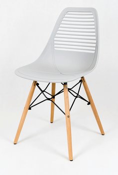 Krzesło ELIOR Nimmi, jasnoszare, 85x46x43 cm - Elior