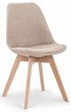 Krzesło ELIOR Nives, drewniano-beżowe, 54x48x83 cm, 4 szt. - Elior