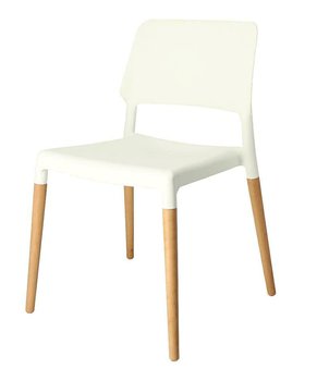 Krzesło ELIOR Pollo, białe, 51x52x78 cm - Elior