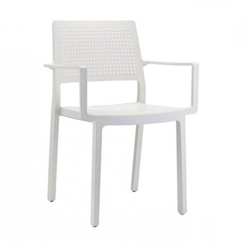 Krzesło Emi Arm biały z tworzywa - SCAB Design