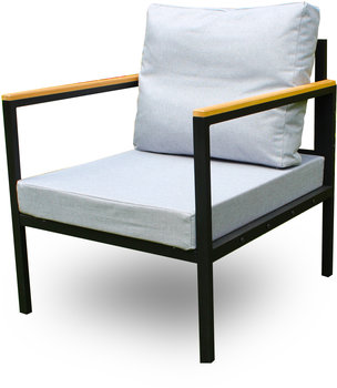 Krzesło fotel ogrodowy balkonowy tarasowy, aluminiowy wytrzymały do 150 KG - e-sezon