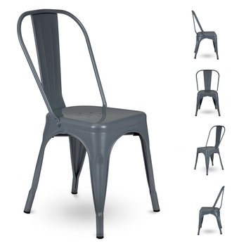 Krzesło HOME SELECT Rivoli, szare, 85,5x45x44 cm - Nuforma