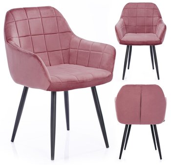 Krzesło HOMEDE Stillo, różowe, 42x55x85 cm - Homede