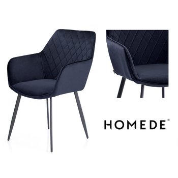Krzesło HOMEDE Vialli, granatowe, 42x55x85 cm - Homede