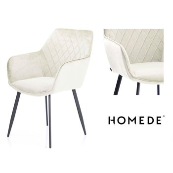 Krzesło HOMEDE Vialli, kremowe, 42x55x85 cm - Homede