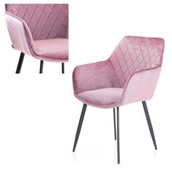 Krzesło HOMEDE Vialli, różowe, 42x55x85 cm - Homede