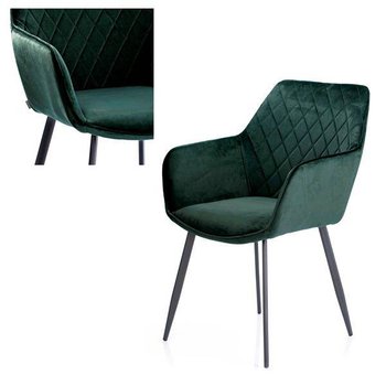 Krzesło HOMEDE Vialli, zielone, 42x55x85 cm - Homede